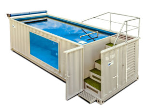 Panorama-Schwimmbecken im Containerstil, 12 Meter lang