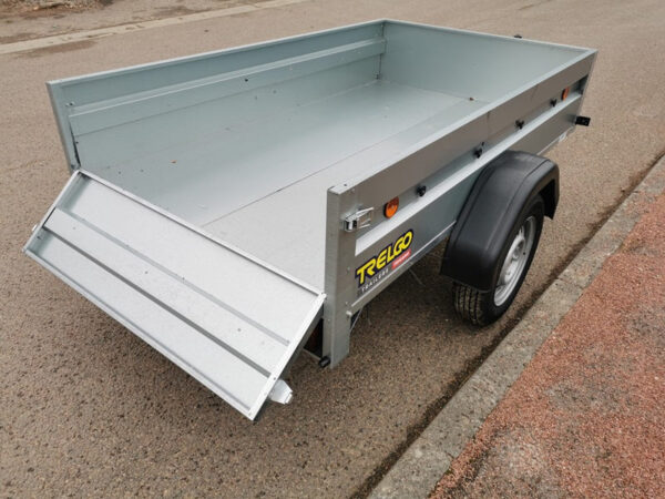TRELGO Gepäckanhänger mit Stützrad und flacher Plane