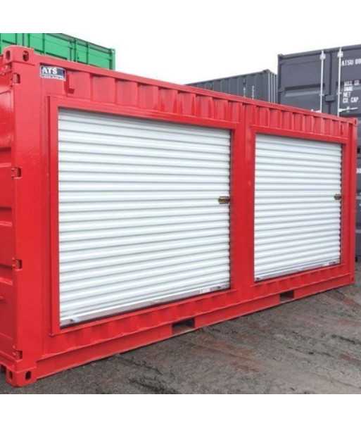 20-Fuß-Container mit 2 Sektionaltoren