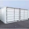 Weißer 20-Fuß-Container mit offenem Seitenzugang