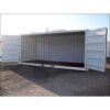 Weißer 20-Fuß-Container mit offenem Seitenzugang