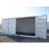 Weißer 20-Fuß-Container mit offenem Seitenzugang