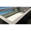 Polypropylen-Schwimmbecken von 6,5 m x 2,5 m, außerdem ausgestattet mit einem 4 m großen Abluftkanal