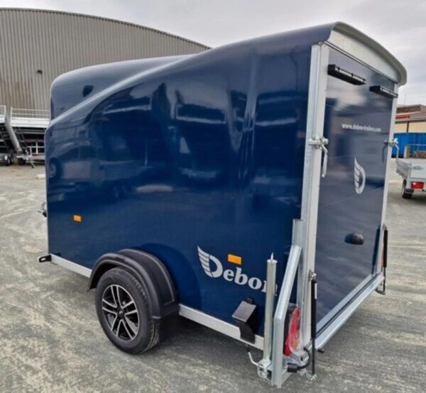 Pullman Debon Cargo 1300 blauer Anhänger mit Federung und Seitentür